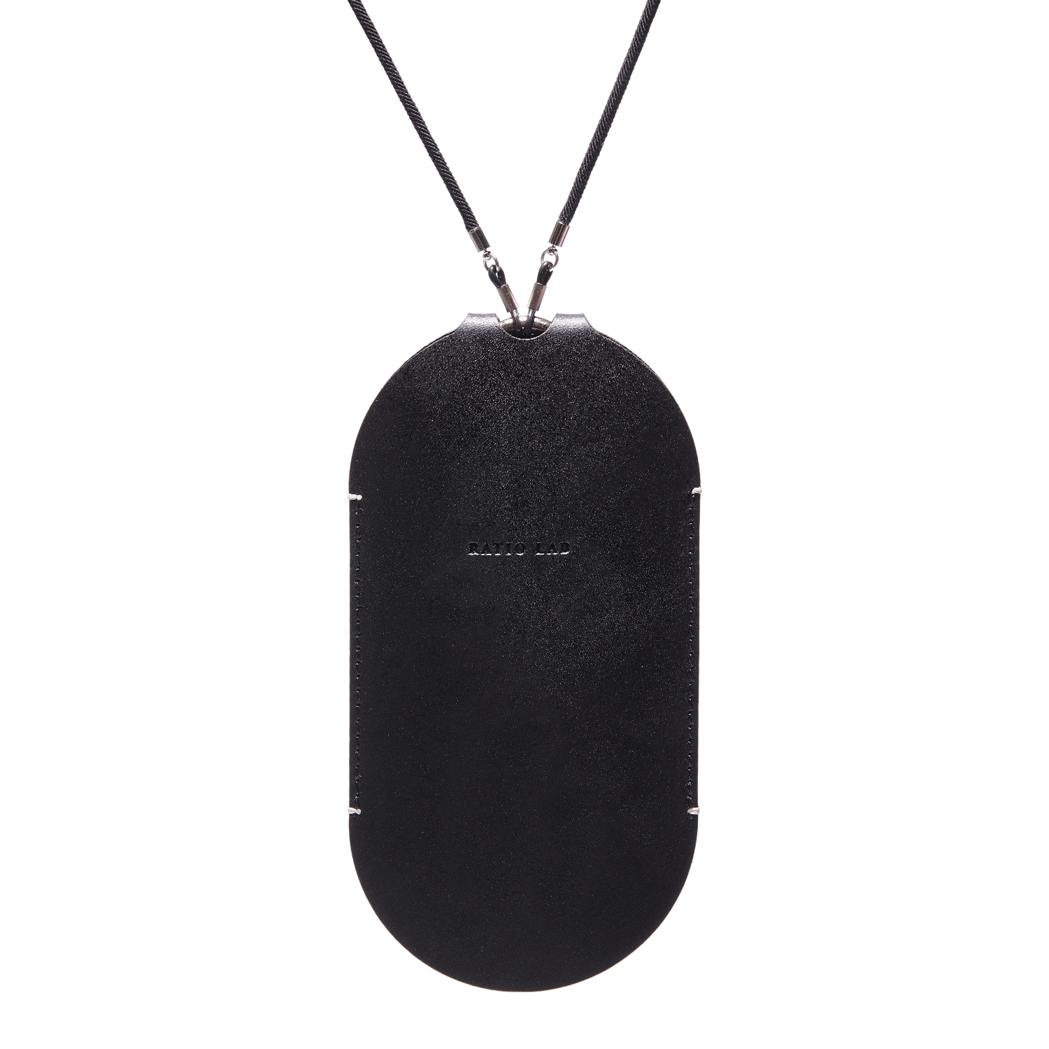 Leather Necklace Case Black